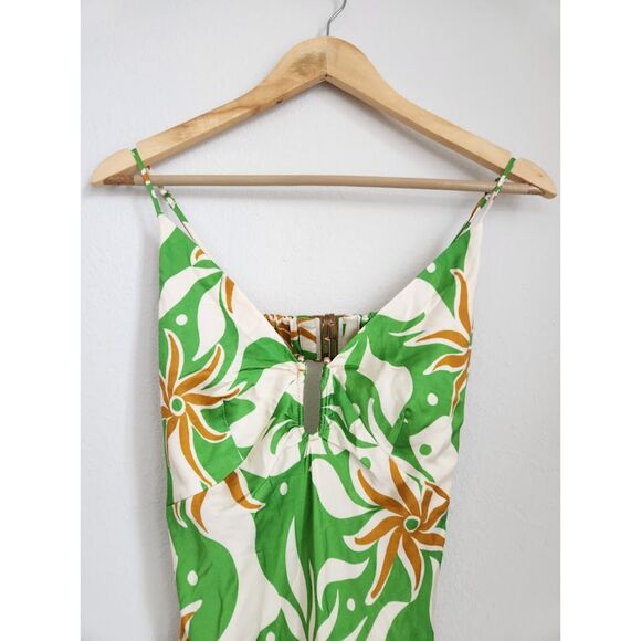 Astr‎ the Label Lysandra Dress Green Mustard Print | Size XS - Picture 5 of 9